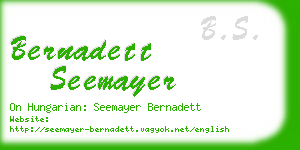 bernadett seemayer business card